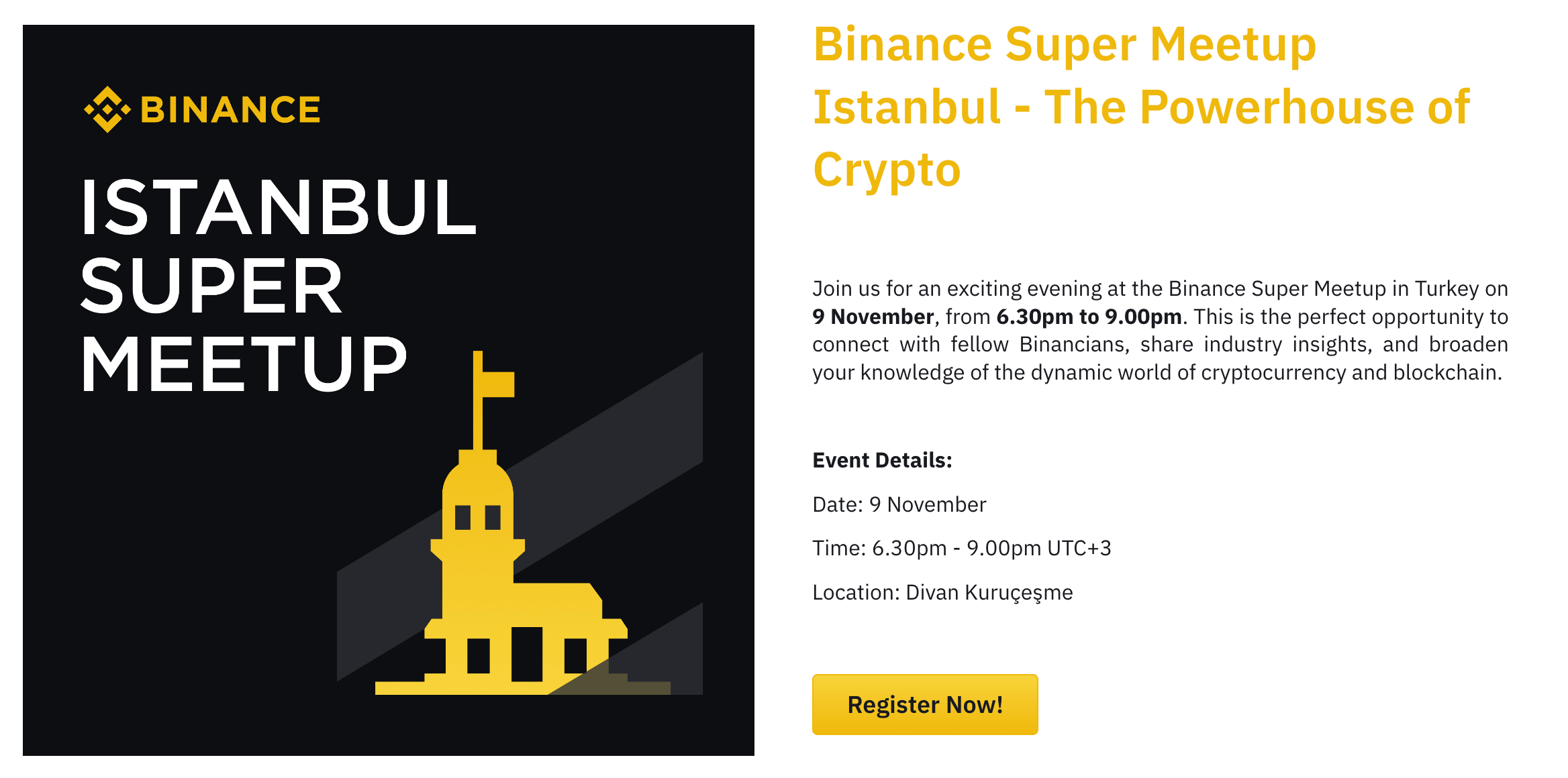 Binance Super Meetup Istanbul - The Powerhouse of Crypt